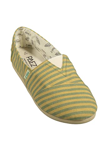 Paez Damskie Classic Raw Stripes Espadryle, Verde, 34 EU, zielony, 34 EU