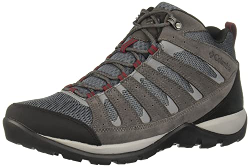 Columbia Męskie buty trekkingowe Redmond V2 Mid, Szary Graphite Red Jasper, 43 EU