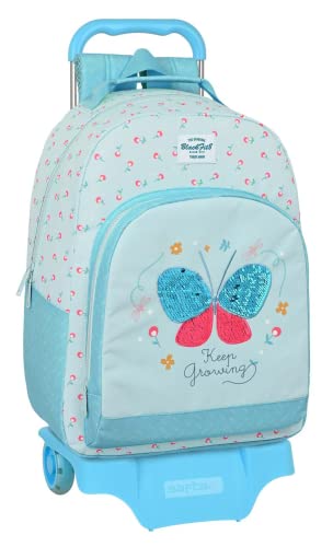 Blackfit8 Motyle plecak duże koła, wózek, trolly, Niebieski Celeste, Standard, 642243160, Niebieski Celeste, Estándar, Casual