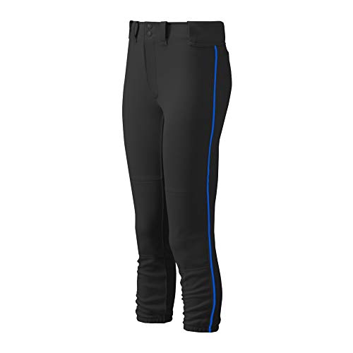 Mizuno Damskie spodnie z troczkiem (czarne/królewskie, XXL)
