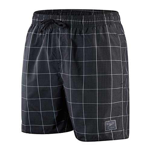 Speedo Męskie szorty typu Check Leisure 40 cm Watershort Board Czarny/Szary XXS-XS