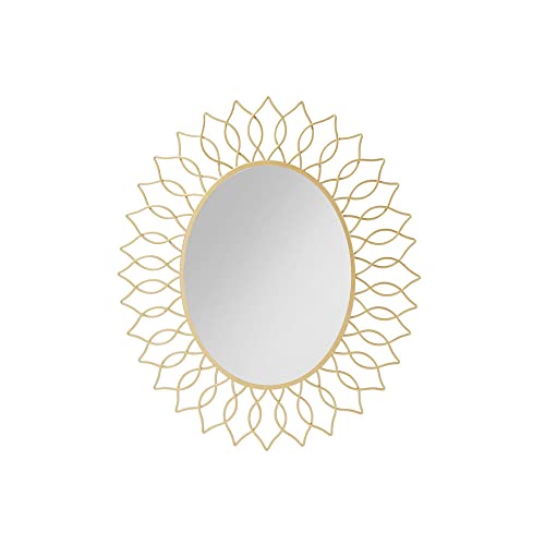 Lustro ścienne marki DKD Home Decor Złote metalowe lustro (75 x 2 x 83 cm) (Numer referencyjny: S3022345)