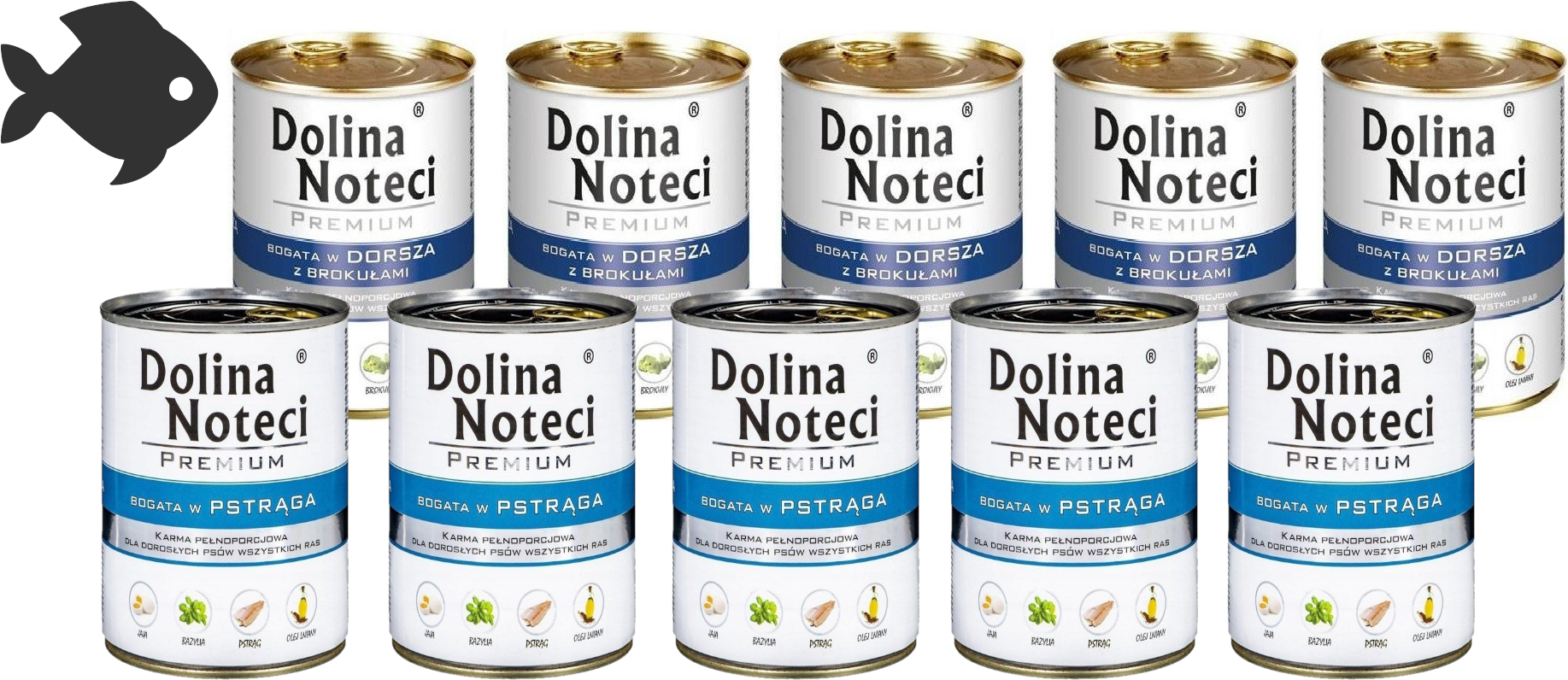 Dolina Noteci Premium Mix 10x800g smaki rybne