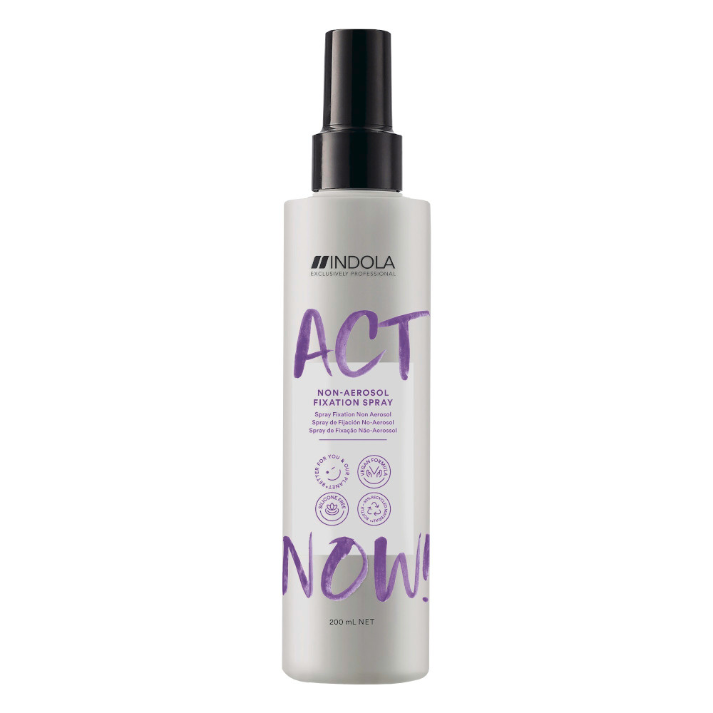 Indola Act Now! Fixation, utrwalający spray bez aerozolu, 200ml, Wysyłka w 24h
