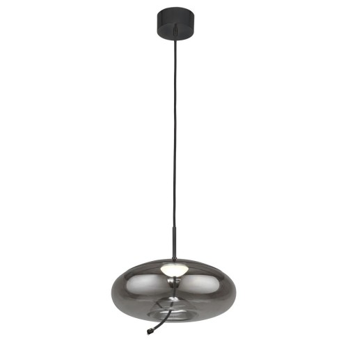 Lisbon LED lampa wisząca 1-punktowa czarna/przydymiona 75131-1SM