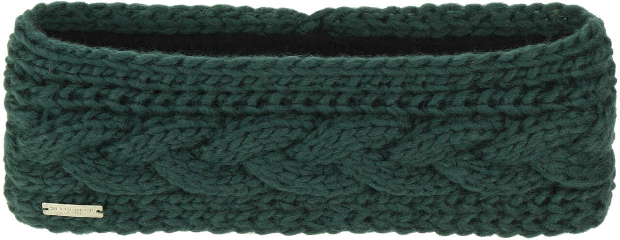 Opaska na Czoło Classic Cable Knit by Seeberger, ciemnozielony, One Size