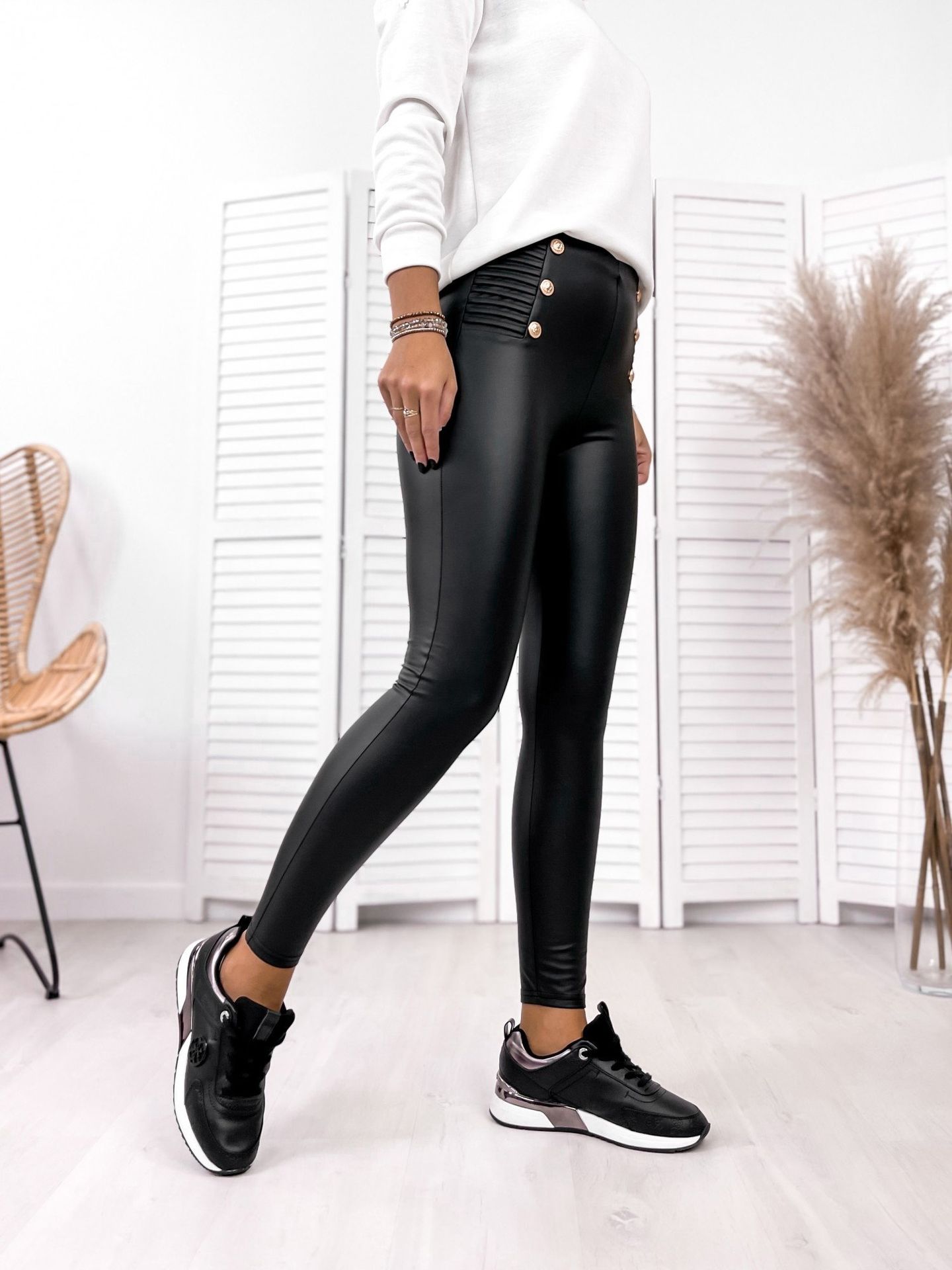 LEGGINSY HEARTBEAT CZARNE L/XL - Ubra