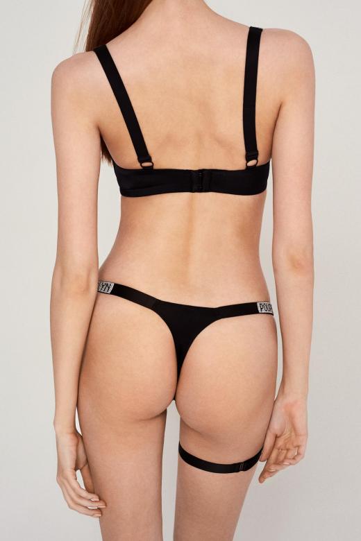 Gładkie stringi damskie z błyszczącymi taśmami Mon Bijou Secret Poupee Marilyn - POUPEE