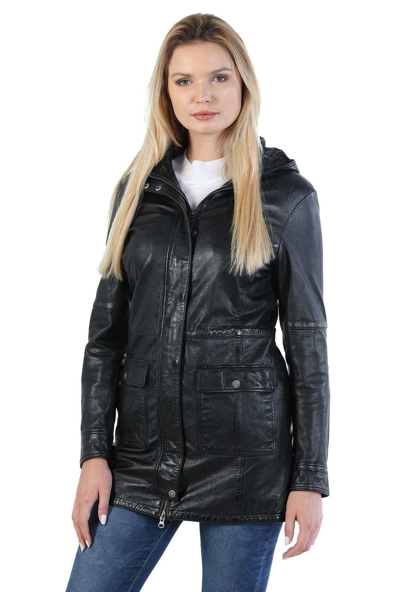Płaszcz skórzany /parka DAVID RYAN - Brenda (M) - David Ryan
