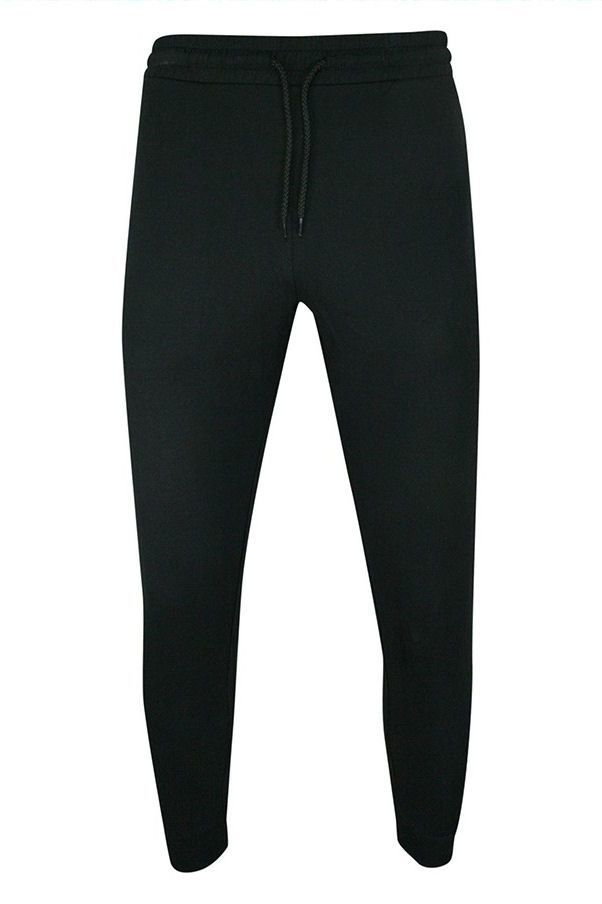 Spodnie Dresowe Czarne z Kieszonkami na Zamek, Sportowe, Męskie, ze Ściągaczami -PAKO JEANS - Pako Jeans