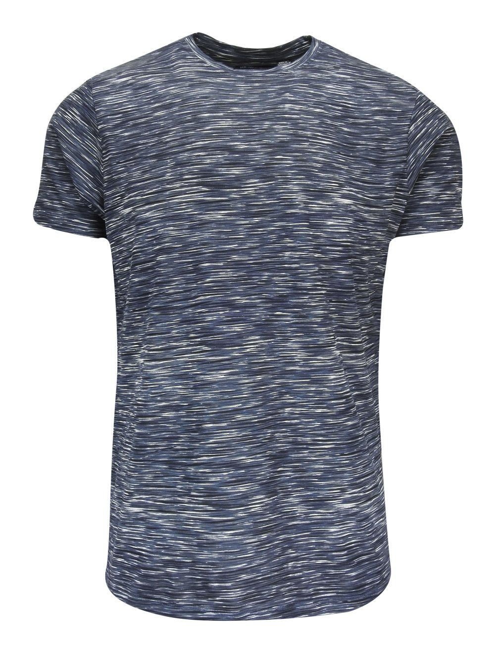 T-Shirt (Koszulka) Szary Melanżowy, Bawełniany, Okrągły Dekolt -BRAVE SOUL - Brave Soul