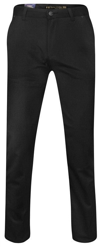 Spodnie męskie - Czarne Garniturowe Męskie Spodnie -Tomy Walker- Zwężane, Chinosy, Eleganckie - grafika 1