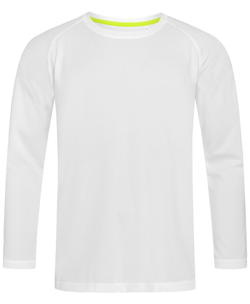 Longsleeve Sportowy, Koszulka, T-shirt z Długim Rękawem, Biały, ACTIVE-DRY Poliester - Stedman