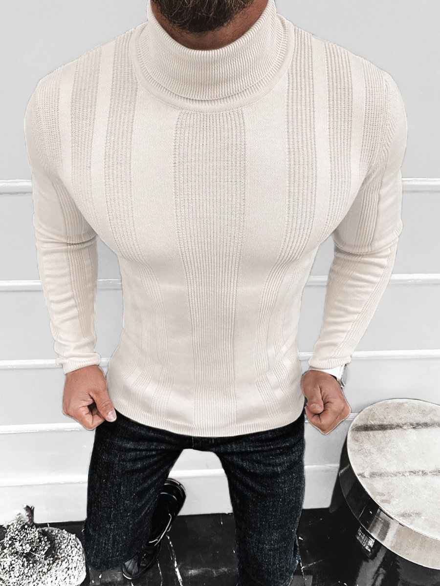 SWETER MĘSKI GOLF ECRU OZONEE L/2705 - Ozonee