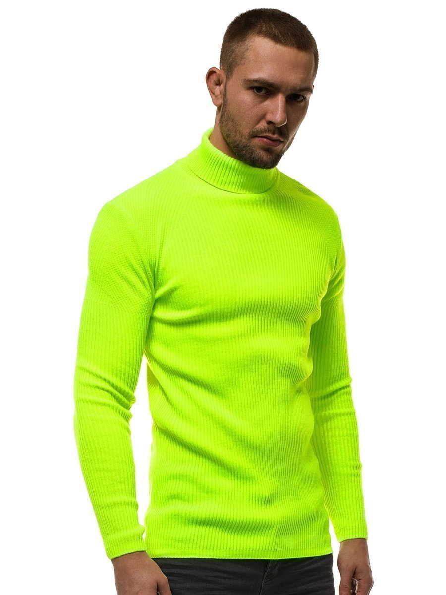 SWETER MĘSKI GOLF ZIELONO-NEONOWY OZONEE MACH/TRK2001Z - Ozonee