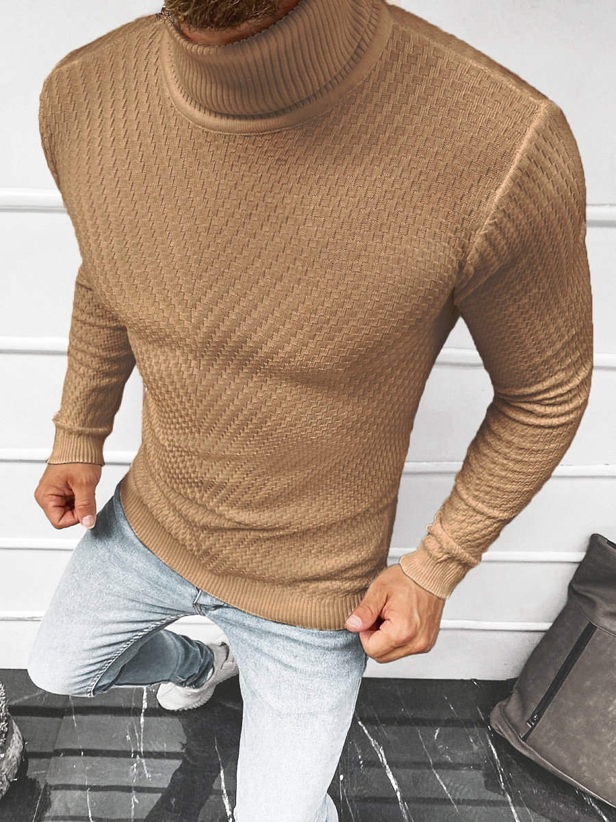 SWETER MĘSKI GOLF CAMEL OZONEE L/2467 - Ozonee