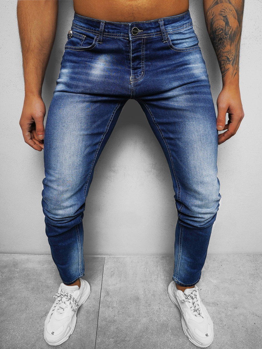 SPODNIE JEANSOWE MĘSKIE NIEBIESKIE OZONEE NB/MP0019B - Ozonee