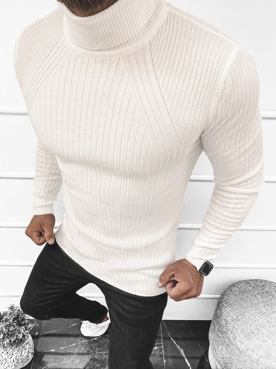 SWETER MĘSKI GOLF ECRU OZONEE L/2533 - Ozonee