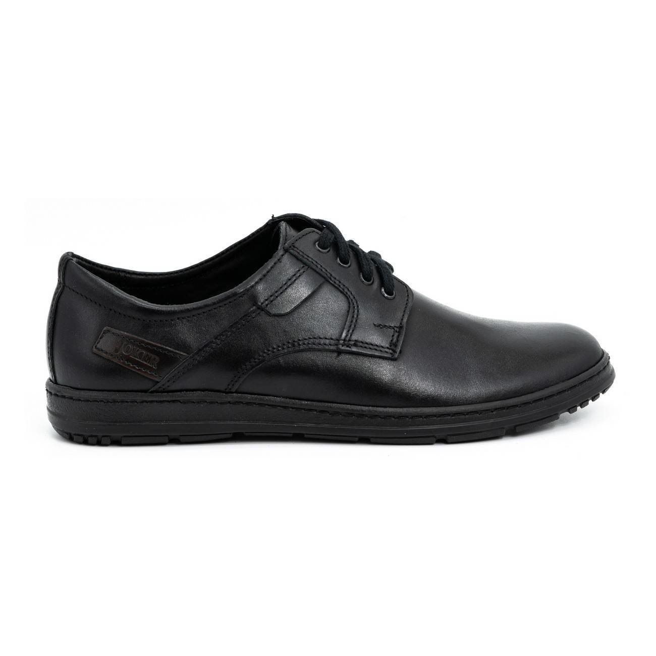 Buty męskie skórzane 536J czarne - Joker