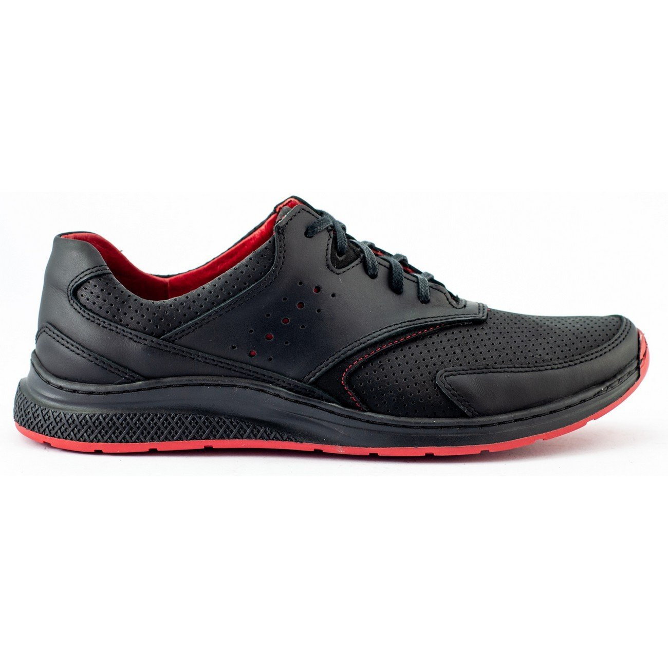 Buty męskie sportowe J72 czarne - Polbut