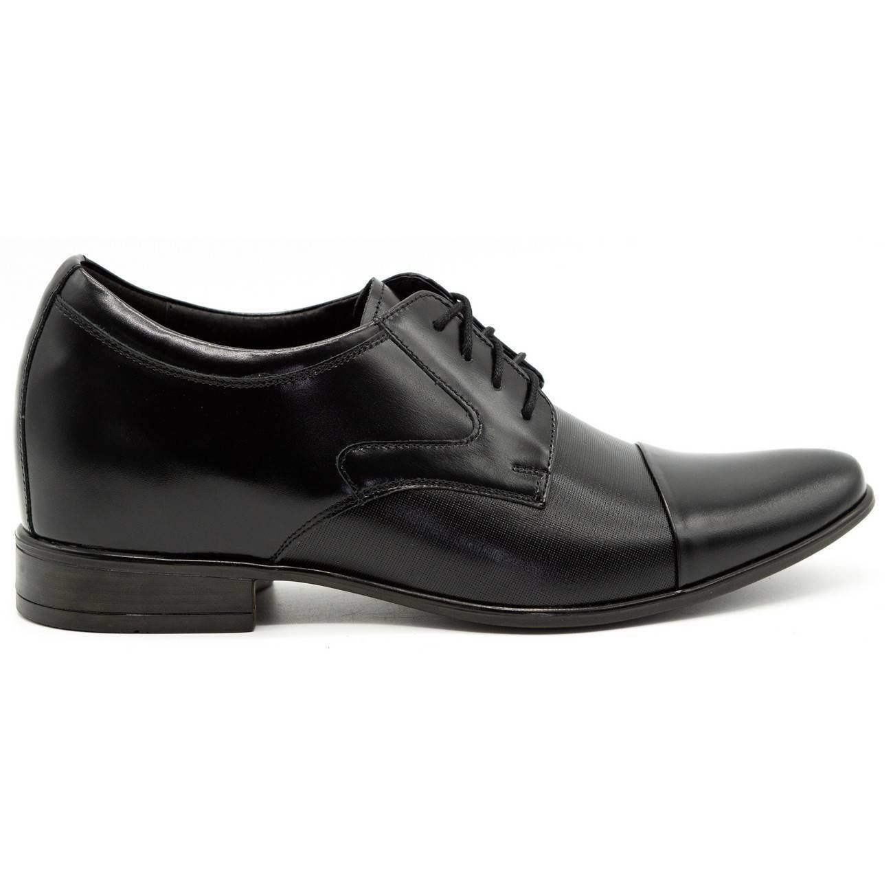 Buty męskie wizytowe P10 podwyższające czarne - Buty Olivier
