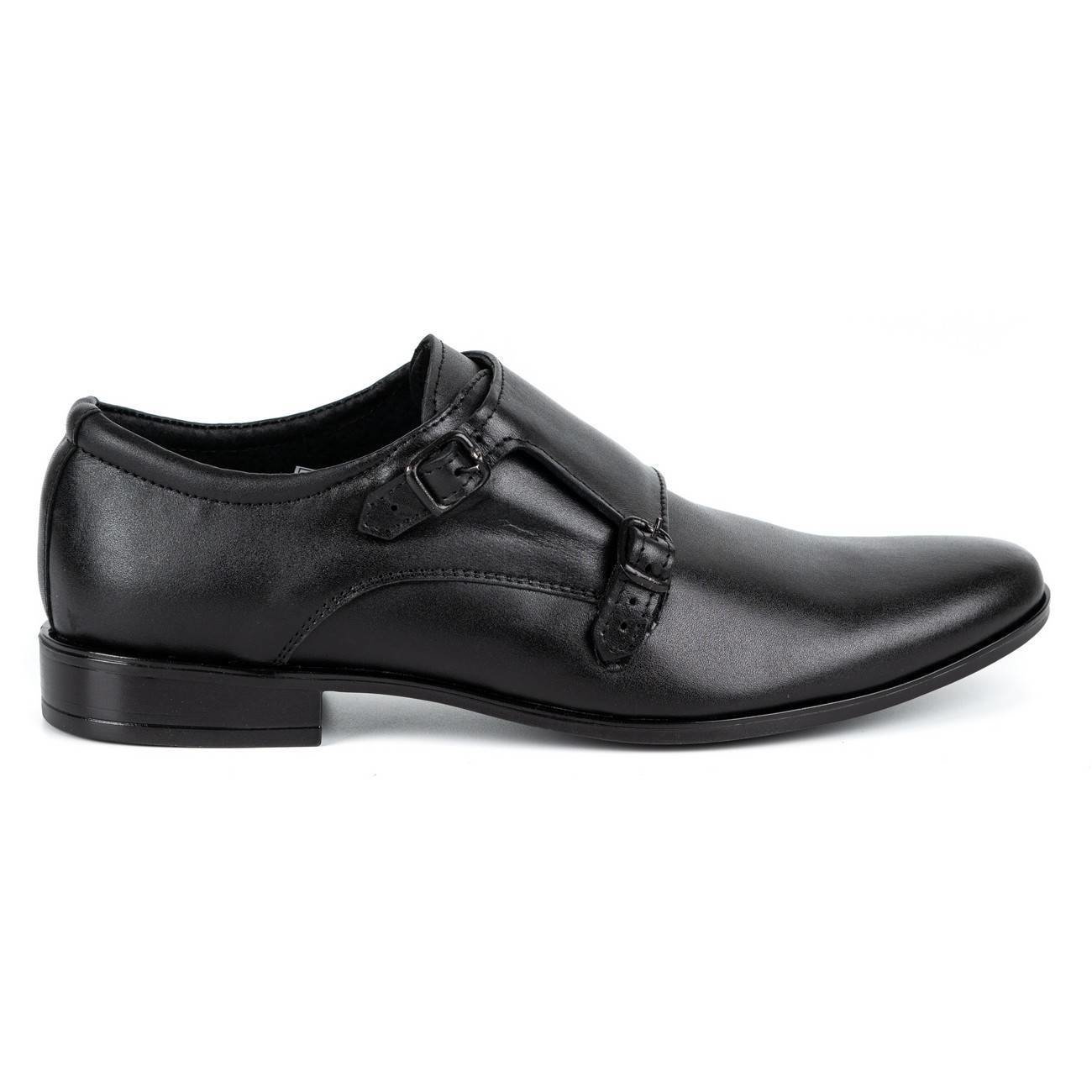 Skórzane buty wizytowe Monki 287LU czarne - Buty Olivier