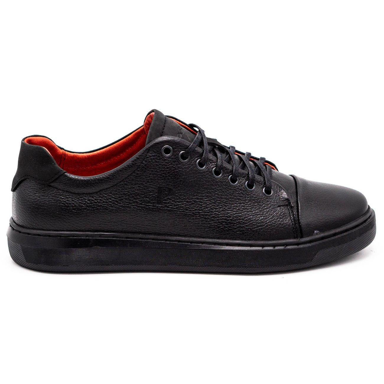 Buty męskie skórzane 2109 czarny floter - Polbut