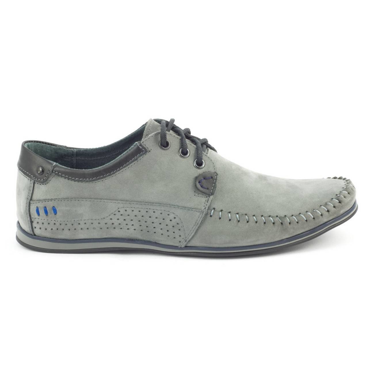 Buty Męskie skórzane mokasyny 875 szare - Komodo