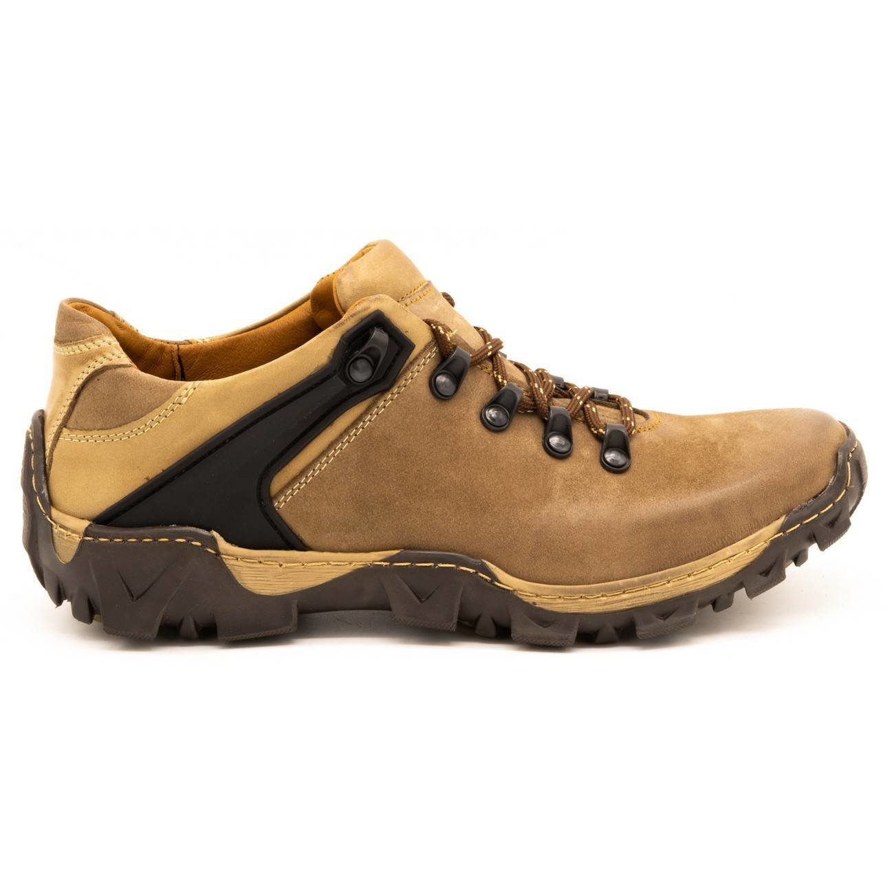 Męskie buty trekkingowe 116 brązowe - Buty Olivier