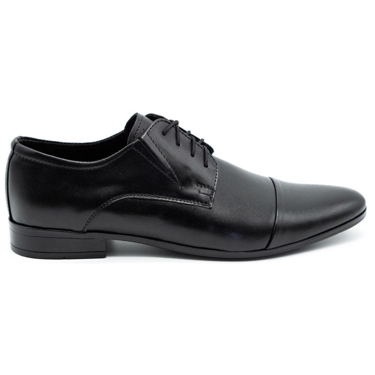 Buty męskie wizytowe ze skóry 286 czarne - Buty Olivier