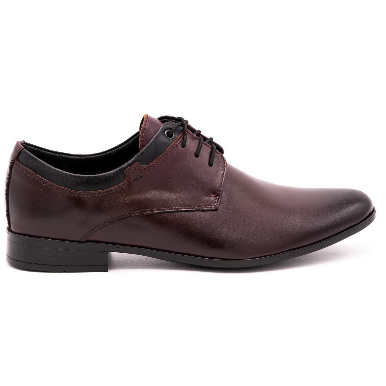 Buty męskie skórzane wizytowe 263LU kabir z czarnym - Buty Olivier