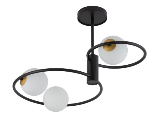 Aqua lampa wisząca 3-punktowa czarna/złota 33465