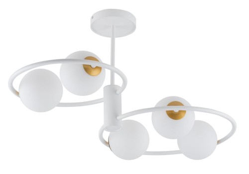 Aqua lampa wisząca 5-punktowa biała/złota 33469