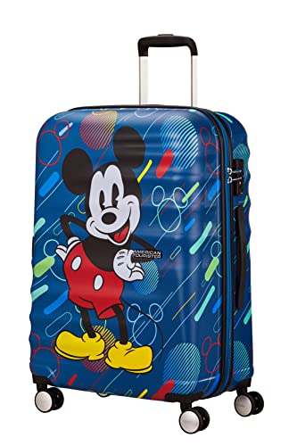American Tourister Wavebreaker Spinner M, walizka, 67 cm, 64 l, wielokolorowy (Mickey Future Pop), wielokolorowy (Mickey Future Pop), M (67 cm), Bagaż dla dzieci