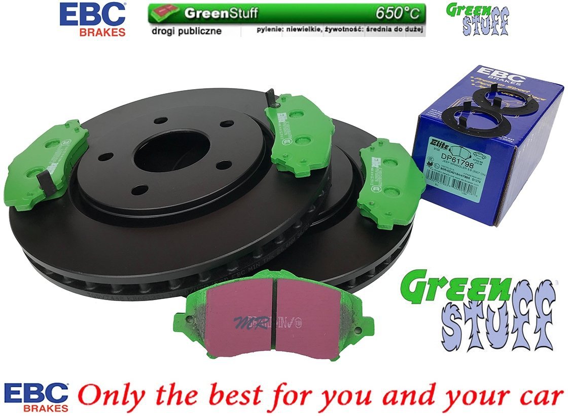 Przednie klocki GreenStuff + tarcze hamulcowe 302mm EBC seria Premium Fiat Freemont -2012