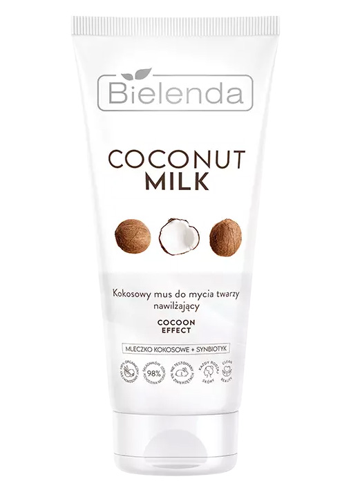 Bielenda Coconut Milk Kokosowy Mus Do Mycia Twarzy Nawilżający Cocoon Effect 135g