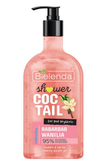 Bielenda Shower Coctail relaksujący żel pod prysznic rabarbar + wanilia 400 ml
