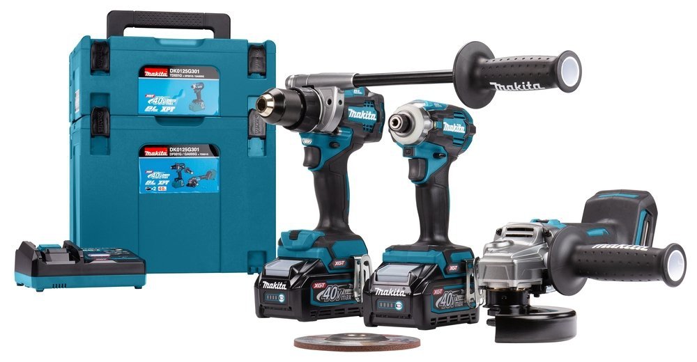 Zestaw combo Makita DK0125G301 2x4.0Ah (TD001G + GA005G + DF001G) XGT 40Vmax