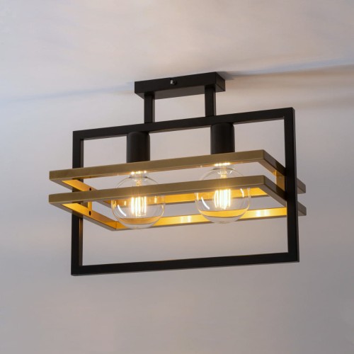 Merci lampa sufitowa 2-punktowa czarna/złota 32401