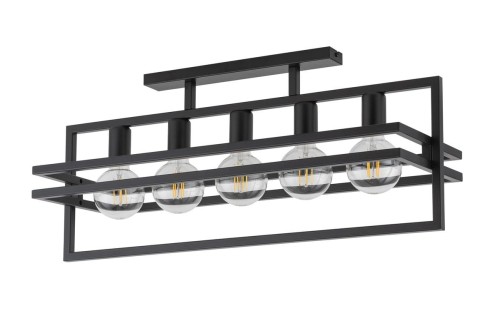 Merci lampa sufitowa 5-punktowa czarna 32409