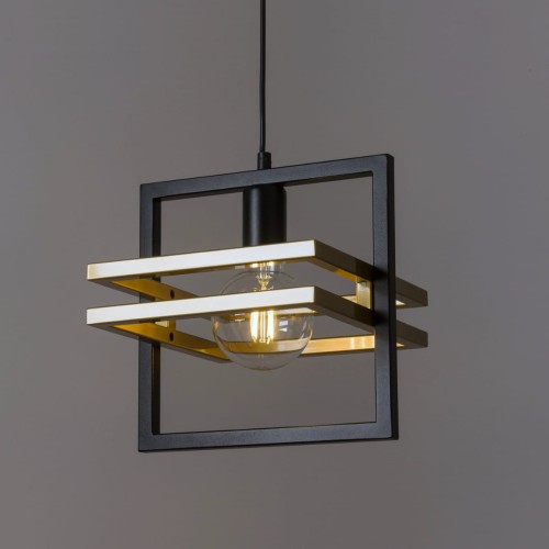 Merci lampa wisząca 1-punktowa czarna/złota 32386