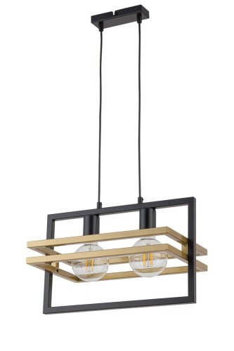 Merci lampa wisząca 2-punktowa czarna/złota 32389