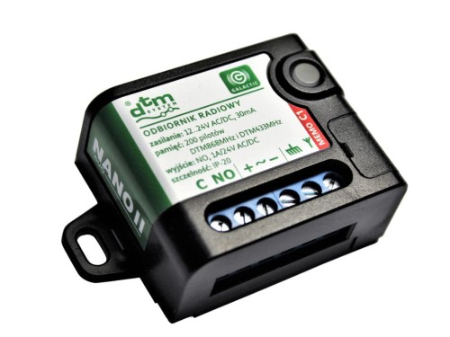 Odbiornik radiowy DTM NANO2 DUO 433 oraz 868 MHz 1-kanałowy