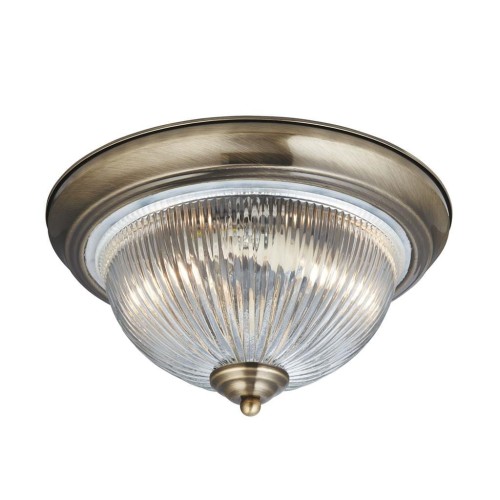 Searchlight Lampa sufitowa American Diner IP44, mosiądz