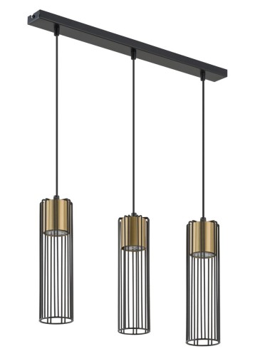 Fobia lampa wisząca 3-punktowa czarna/złota 33455