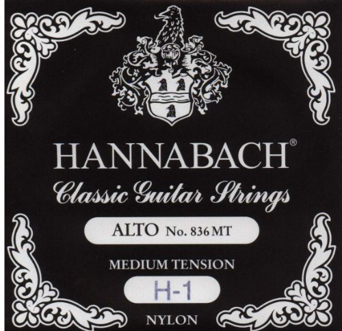 Hannabach Struny do gitary klasycznej, gitara Alt, H1 - 8361MT, seria 836MT, Medium Tension