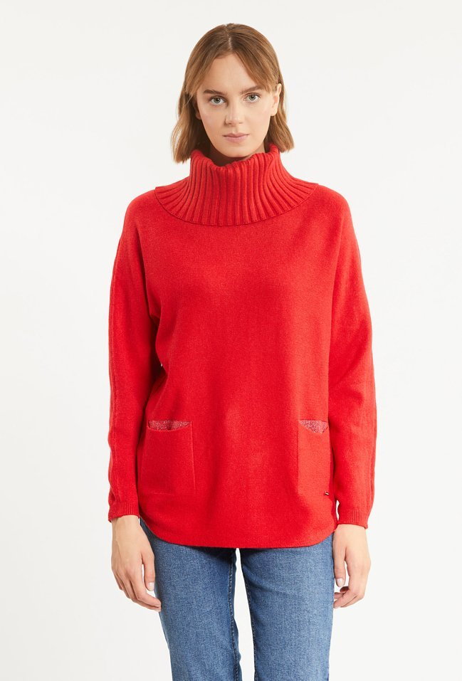 Sweter damski z golfem - Monnari