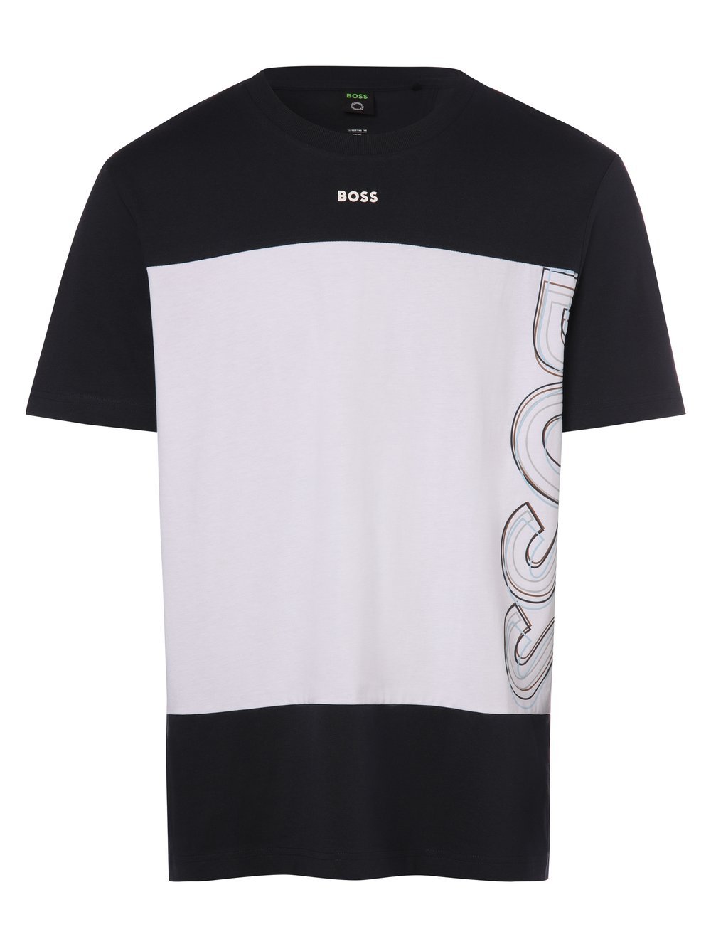 BOSS Green - T-shirt męski  Tee 8, niebieski|biały