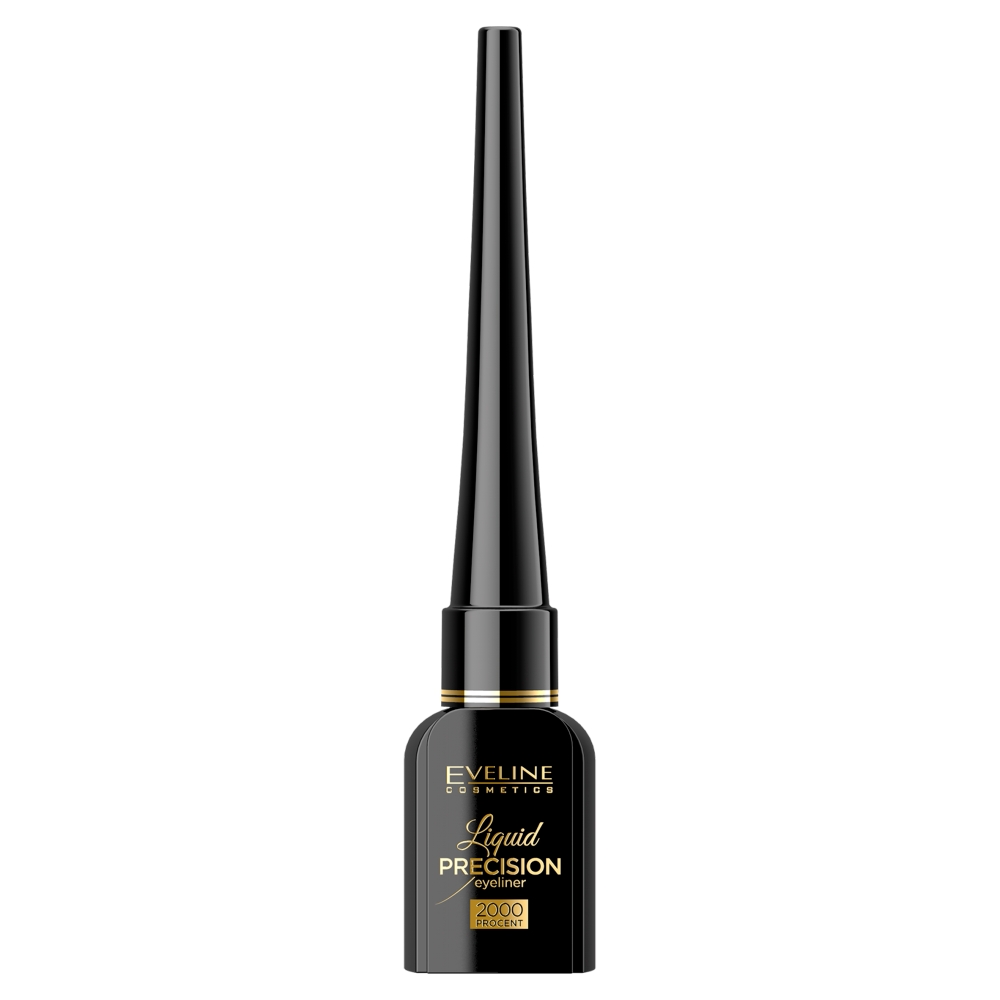 Eveline Liquid Precision 2000 Procent Eyeliner liner w pędzelku Matt Black 4ml