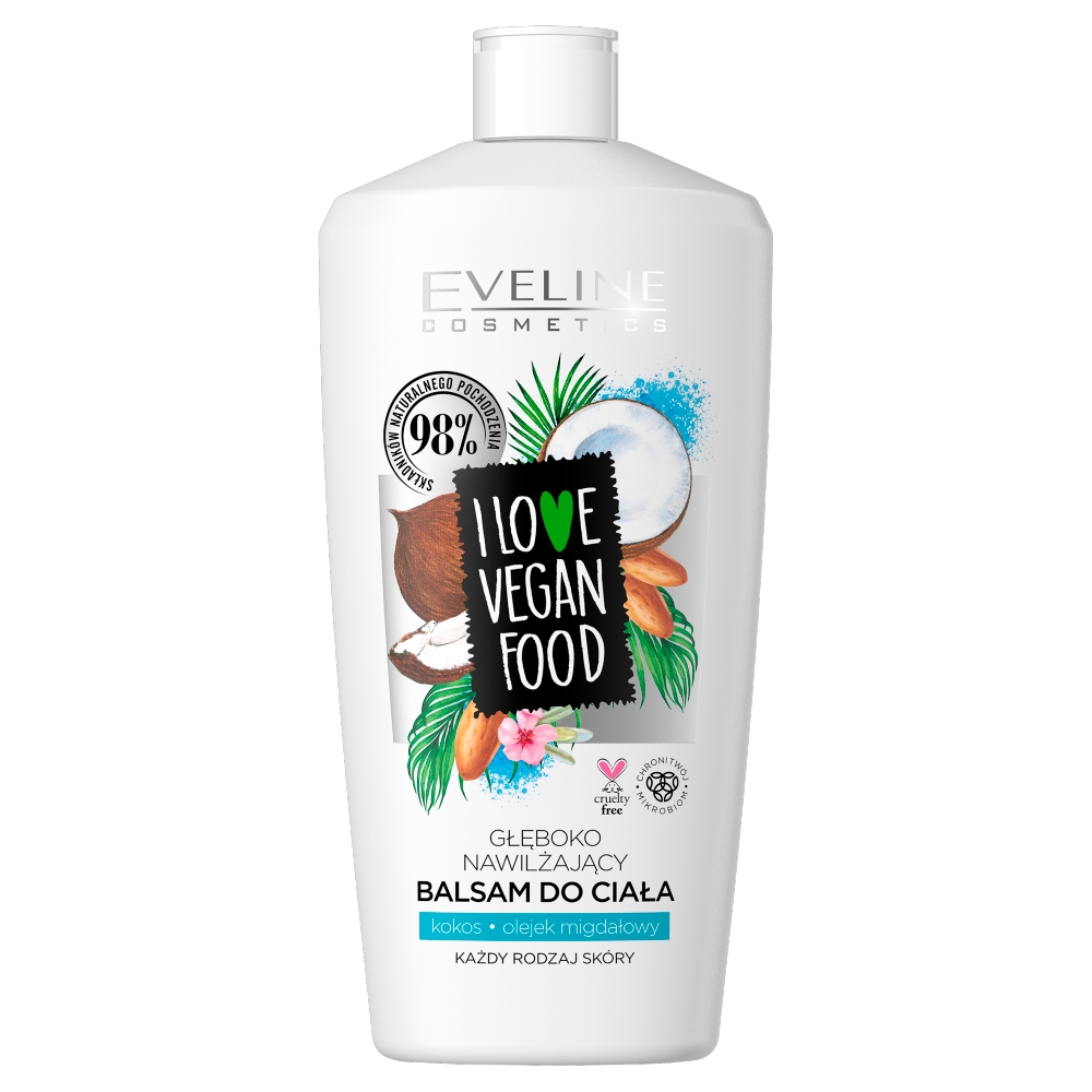 Eveline I LOVE VEGAN FOOD balsam do ciała Kokos/Olej migdałowy 350ml 48374-uniw